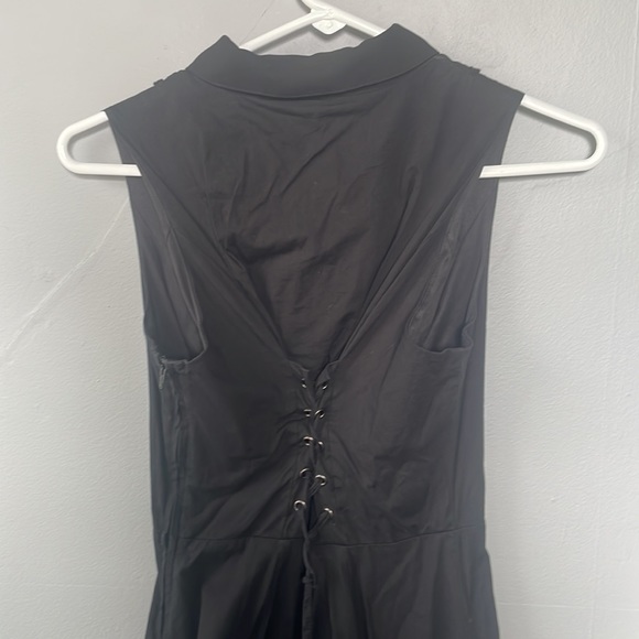 Harry Potter Hot Topic S Black Collar Dress Hogwarts Crest dark academia goth - Picture 7 of 12